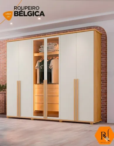 Guarda roupa de casal com led