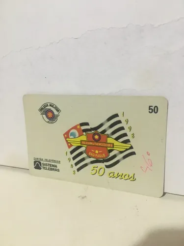 Cartão Telefônico Polícia Militar 50 anos n