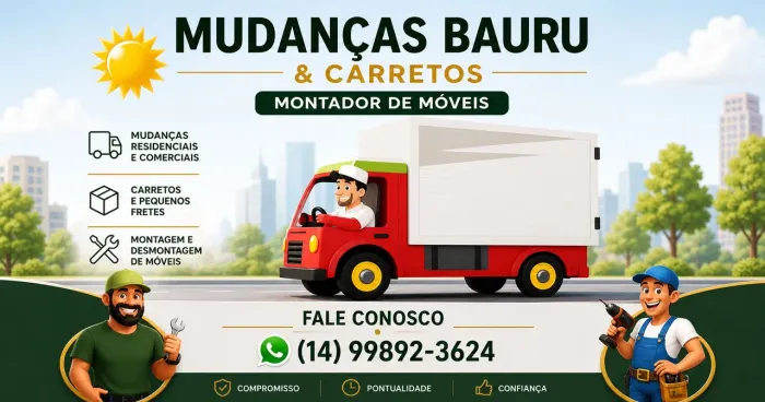 MUDANÇAS E CARRETO BAURU * 