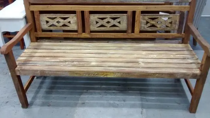 Banco 3 Lugares de Caibro XX em Pátina Creme