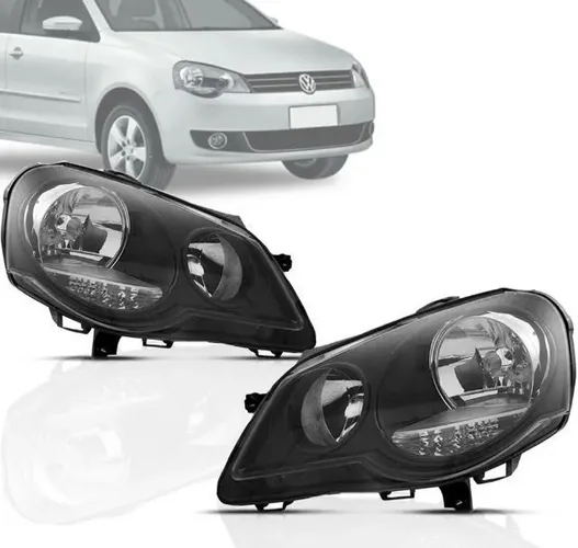 Par Farol Mascara Negra VW Polo 2007 2008 2010 2010 2011