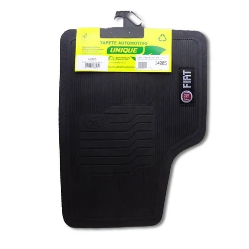 Tapete Fiat Preto Universal de Borracha 04 peças  - Pálio / Siena / Mobi / Argo / Uno Idea