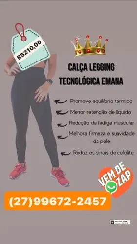 CALÇA LEGGING TECNOLÓGICA EMANA