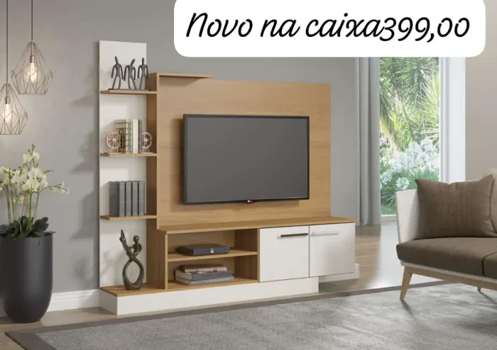Rack para TV com Painel - Novo na caixa