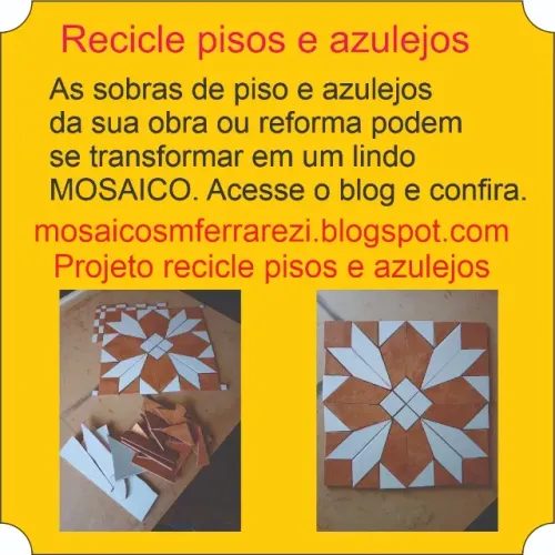 Reciclagem de pisos e azulejos.