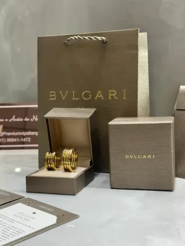 aliança bvlgari anel banho em ouro 18 k