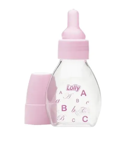 Mini Mamadeira 50ml Zoo 1971 Lolly Rosa