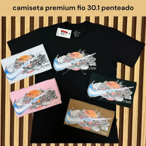 Camiseta Nike Atacado Fio 30.1 Penteado Algodão Premium Fornecedor Roupas de Marca