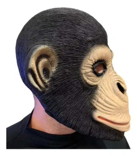 Máscara de Macaco Chipamzé Gorila Fantasia