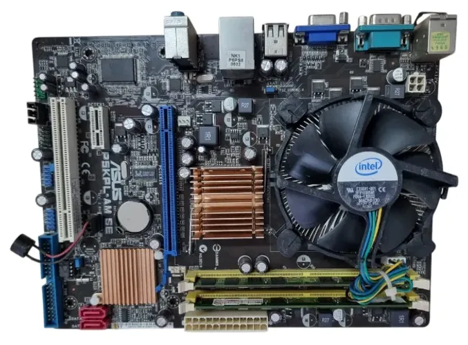 Kit Intel placa mãe Asus P5KPL-AM SE + Core 2 Duo E7500 2.93ghz + 4gb DDR2 667mhz serial