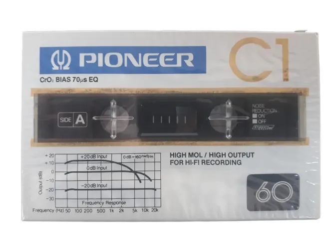 Fita cassete K7 Pioneer C1 High Mol/ High Output 60 Minutos