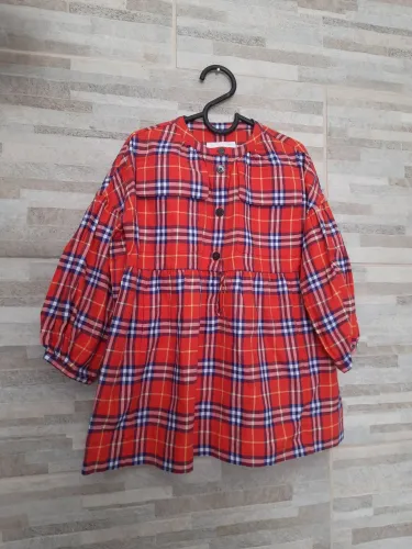 Vestido xadrez infantil Burberry 