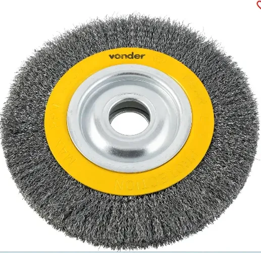 Escova circular de aço, ondulada, 8" x 1.3/16" ( 203 mm x 30 mm), com bucha de redução, VO