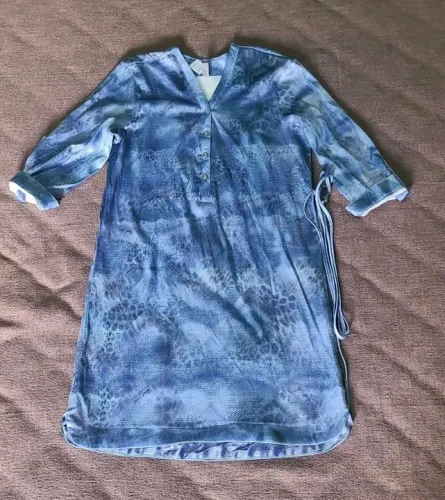 Vestido Marca Planet Girl Azul Claro Manga 3/4