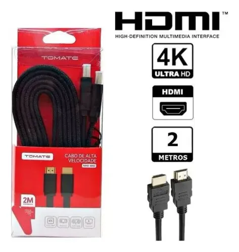 Cabo Hdmi 4k Ultra Hd 3d 2 Metro Alta Velocidade 1080p Speed<br>