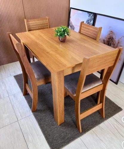 Mesa de jantar com 4 cadeiras produto novo de loja 