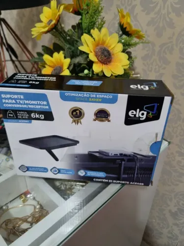 Suporte Prateleira ELG, ACE08S, p/ TV, Até 6kg, p/ Conversor, Alexa, Caixa de Som e Acessó
