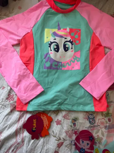 Camiseta Manga Longa Menina Unicórnio Cherry Puket