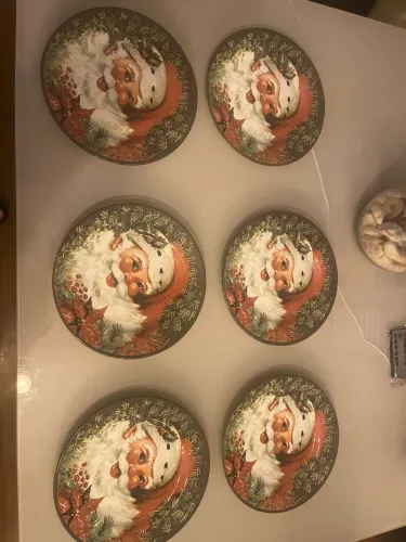 Jogo prato sobremesa papai noel