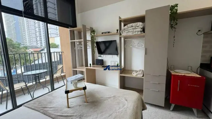 STUDIO MOBILIADO - P/ LOCAÇÃO - RECÉM LANÇADO - 23M² - COMPLETO - S/ VAGA DE GARAGEM - BAI