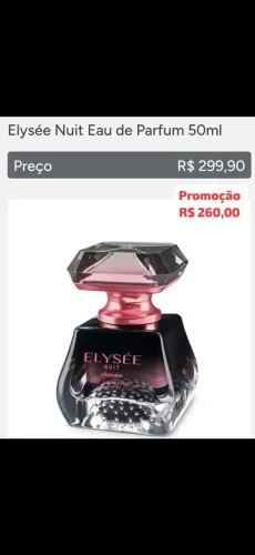 Perfume Elysée Nuit Eau de Parfum 50ml