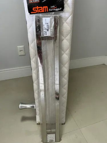 Puxador de porta inox novo
