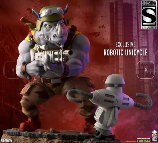 Rocksteady PCS Exclusivo Sideshow TMNT Tartarugas Ninja