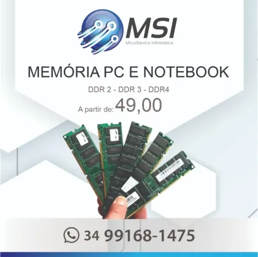 memorias DDR2, DDR3 e DDR4