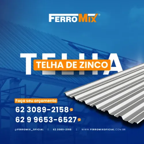 Telha Metálica | Telhas de Zinco | Telha Galvalume | Telha Galvanizada - Parcelamos em 10x
