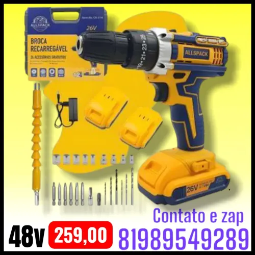 parafusadeira e furadeira recarregável da marca Allspack