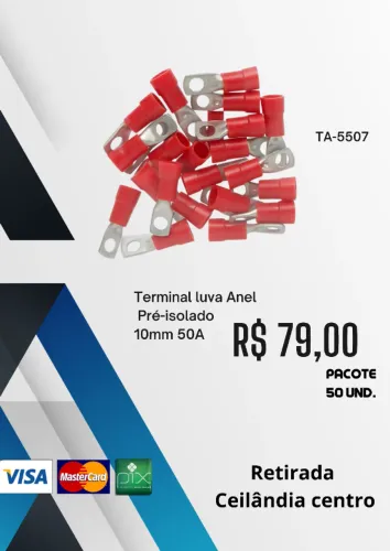 Terminal luva Anel  Pré-isolado 