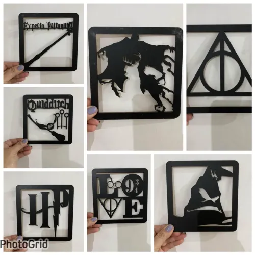 Kit de Quadros Decorativos Harry Potter