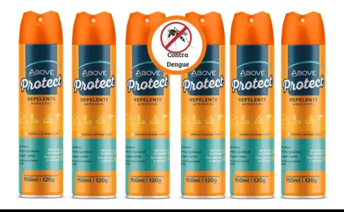 Kit com 06 Above Repelente protect spray Contra Dengue 150ml/120g
