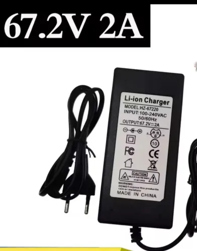 Carregador carregador Li-ion 67.2V 2A scooter elétrica bicicleta elétrica 