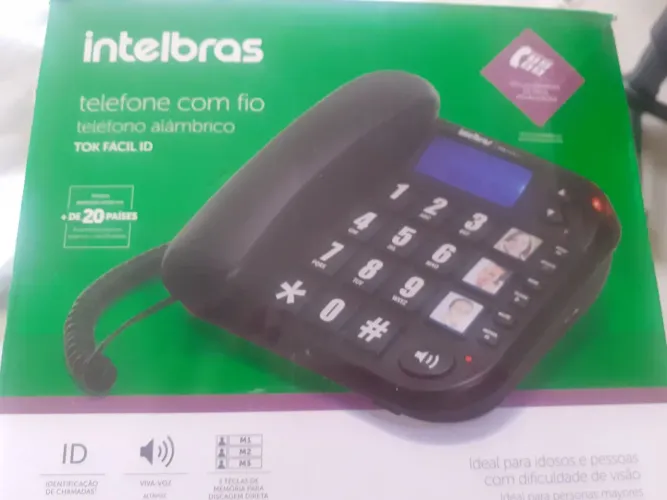Telefone Fixo Intelbras Tok Fácil ID