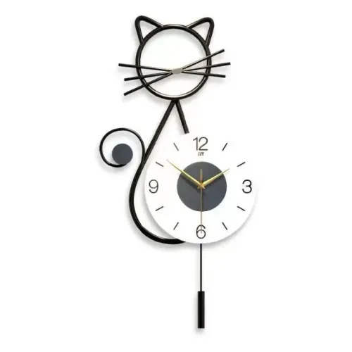 Relógio de Parede Gato Decorativo NOVO Pêndulo, Design Moderno