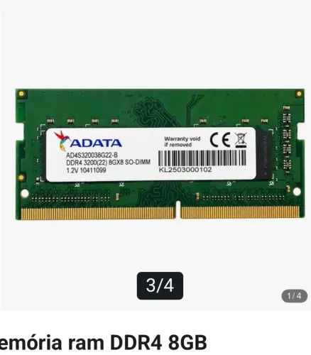 MEMÓRIA RAM 8GB DDR4