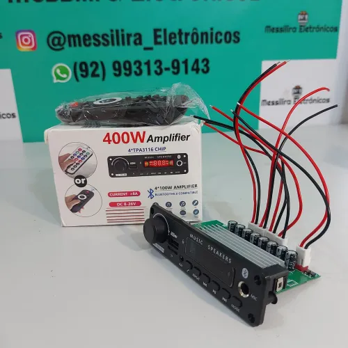 Placa bluetooth amplificada 4*100w 400w RMS