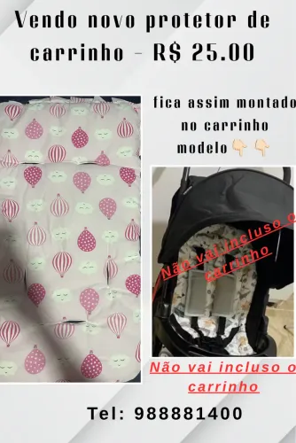 Capa acolchoada P/ carrinho de bb