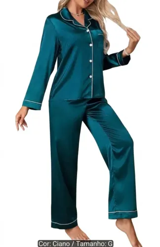 Pijama calça e blusa G Novo