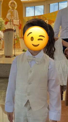 Roupa pajem em linho bege TAM 5