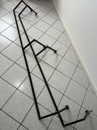 ARARA DE PAREDE INDUSTRIAL 2.20M - FERRO PRETO - PAR