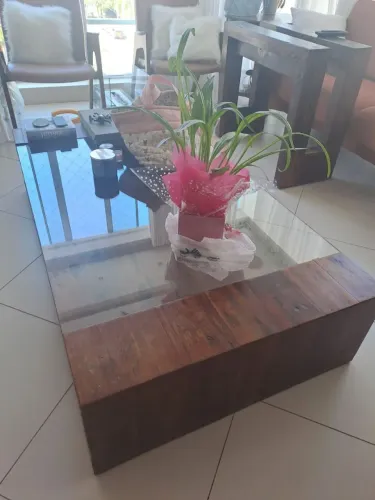 Mesa de centro rústica 