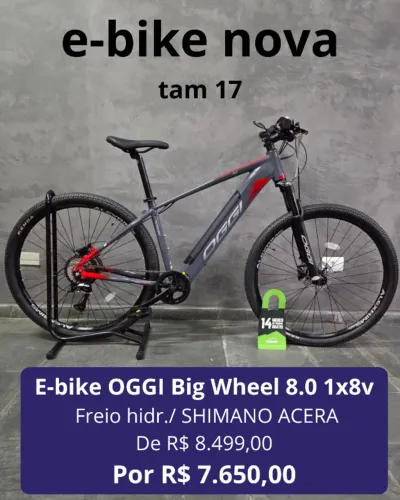 E-bike OGGI Big Wheel 8.0 com acelerador