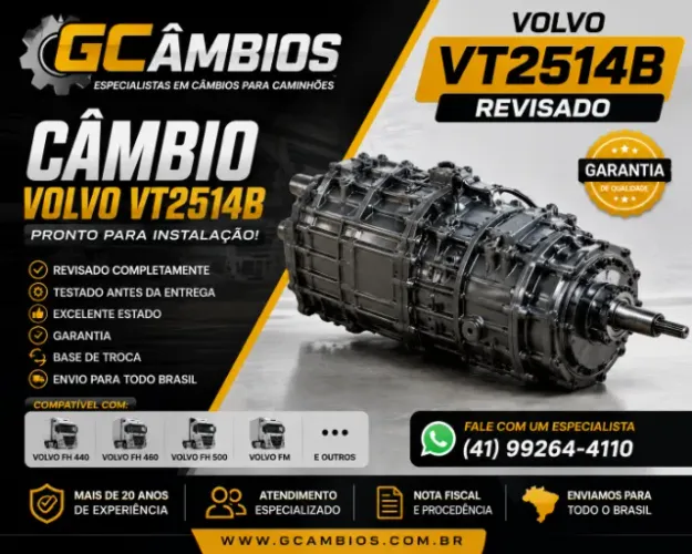 Câmbio Volvo VT2514B Revisado | FH 440 460 480 | Garantia