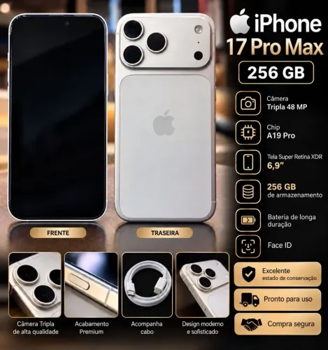 iPhone 17 pro max muito novo