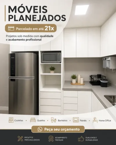Móveis Planejados Sob Medida | Parcelamos em até 21x