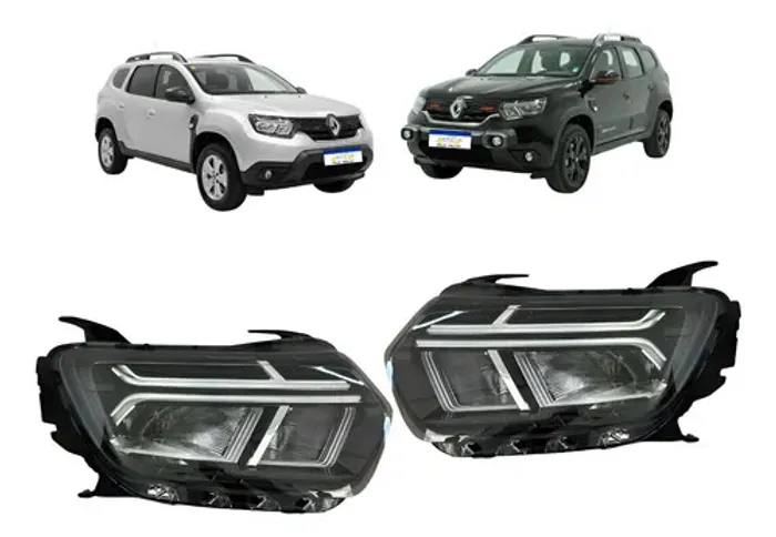 Par Farol Sinaleira Dianteiro Duster 2024 2025 2026 Full Led Ambos Lados