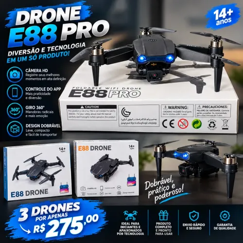 Kit com 3 Drones por apenas R$ 275,00