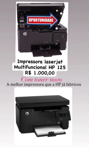 Impressora Hp multifuncional 125 a laser
